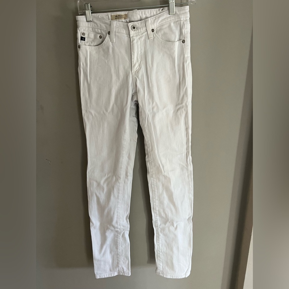 Adriano Goldschmied white prima mid-rise jeans